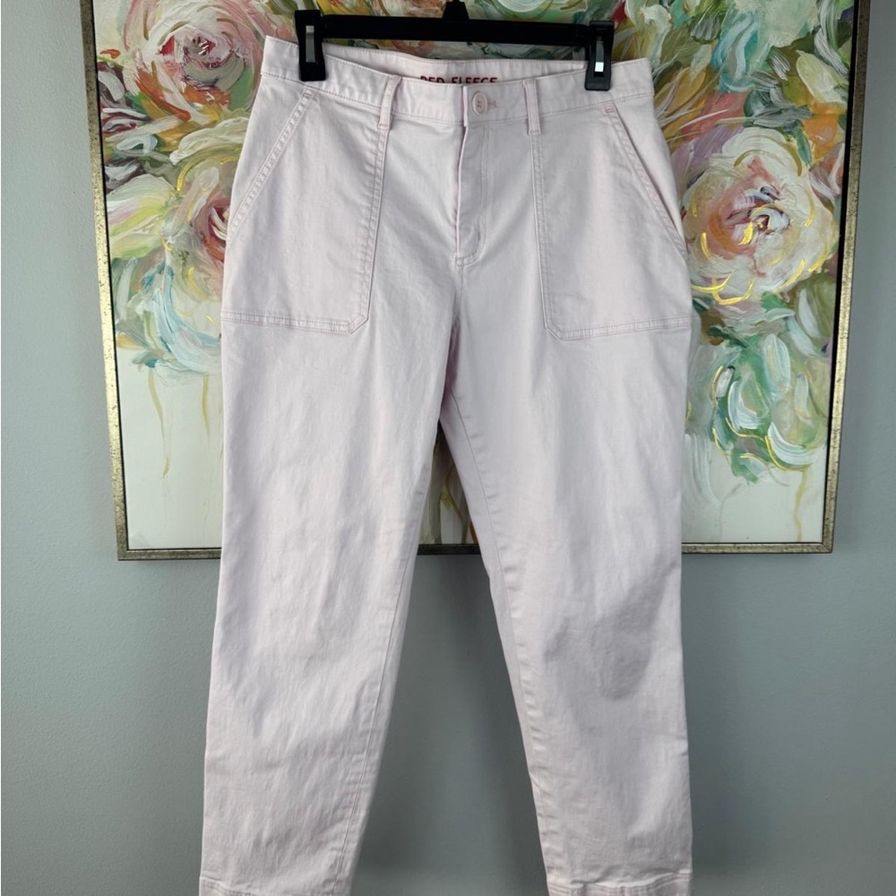 Brooks Brothers Red Fleece Pink Pants Size 6 Cotton Stretch Ankle